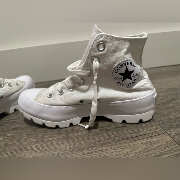White High Top Converse All Star High Lugged 6.5 - Picture 6 of 9